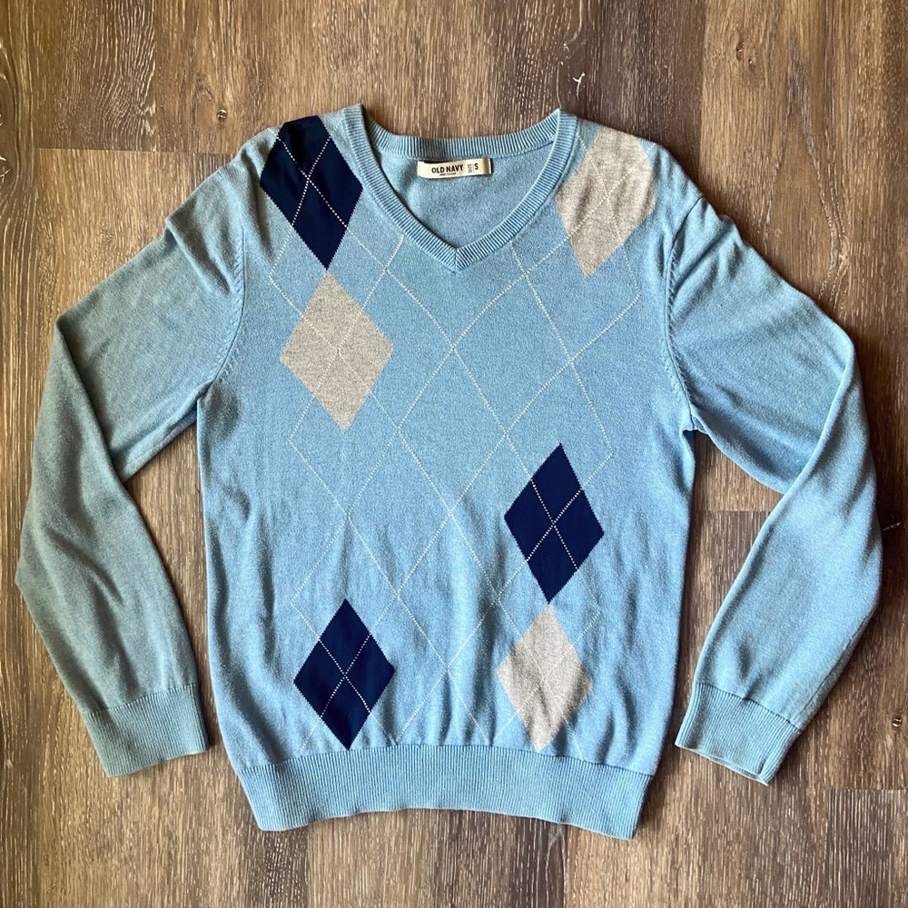 Vintage early 2000’s small Old Navy argyle sweater